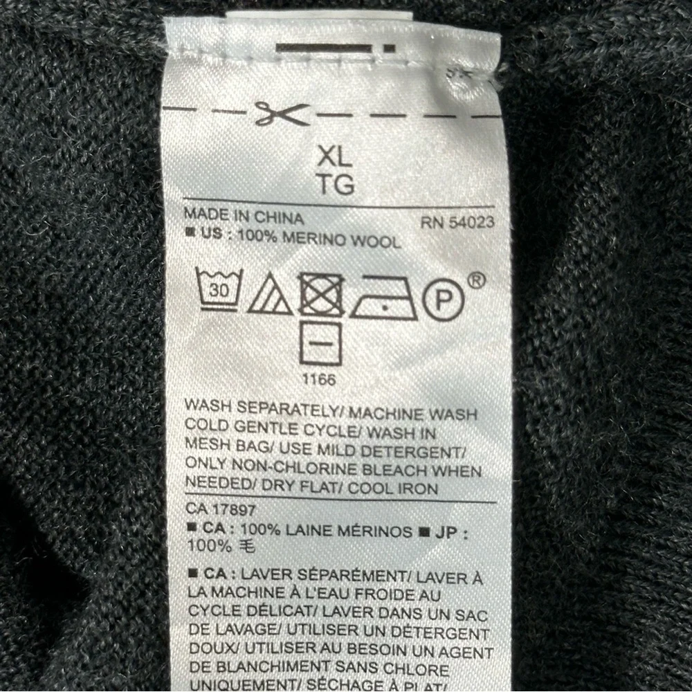 BANANA REPUBLIC FACTORY Sweater Sz XL Merino Wool  Color Block - Picture 7 of 7